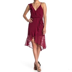 Ruffle high/low hem dress